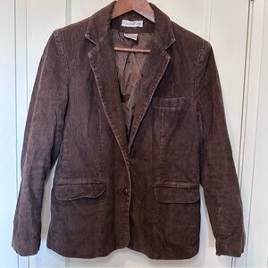 Vintage Oscar de la Renta Brown Corduroy Blazer, Academia, Preppy, Autumn